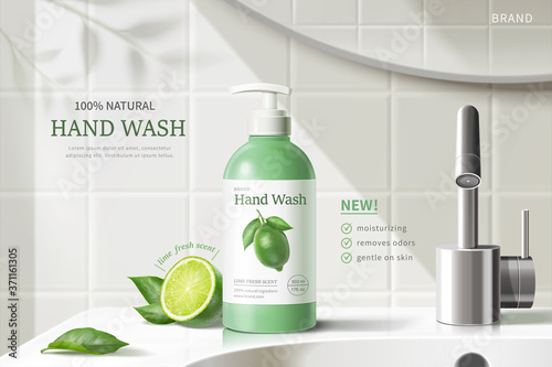 Hand wash ad template