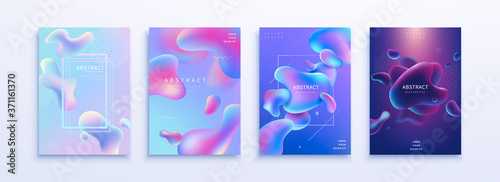 Futuristic fluid cover template