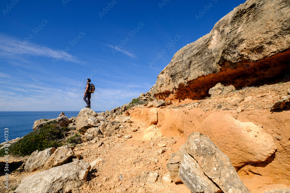 Es Fondos, Coastline between Cala Pi and Cap Blanc, marina of llucmajor, Municipality of Llucmajor, Mallorca, balearic islands, spain, europe Es Fondos, Coastline between Cala Pi and Cap Blanc, marina of llucmajor, Municipality of Llucmajor, Mallorca, balearic islands, spain, europe