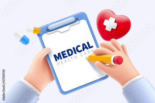 Doctor keeping medical record