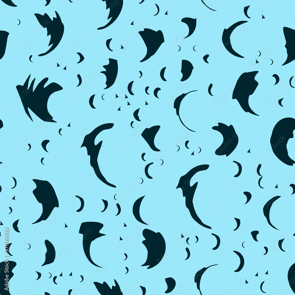 Fototapeta premium Lunar seamless pattern. Rural moon surface texture. Abstract confetti background.