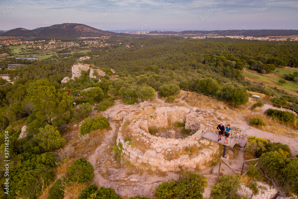 restos de una torre circular, Puig de Sa Morisca 019, Parque