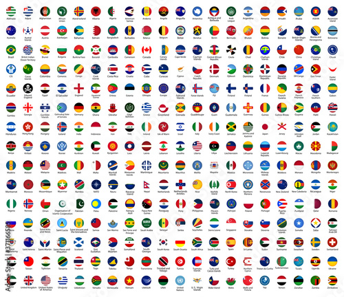 All national flags of the world with names icon