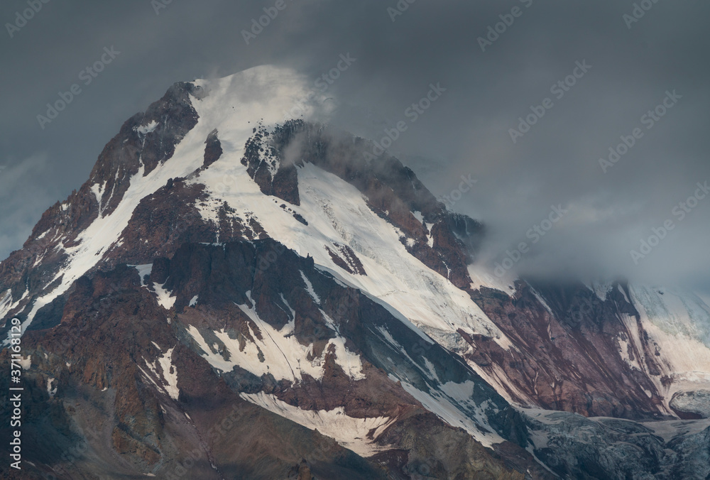 Kazbegi Peak and Glacier, Kazbegi Reserve, Georgian Military Highway, Mtskheta-Mtianeti Region, Georgia, Middle East