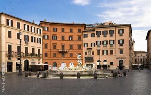 "Fontana del nettuno" in Navona square, Rome.