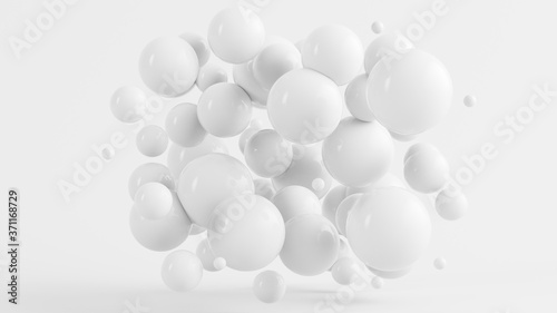 White bubbles abstract background