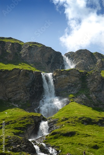 Waterfalls near Mount Grossglockner  Hohe Tauern National Park  Austrian Alps  Austria