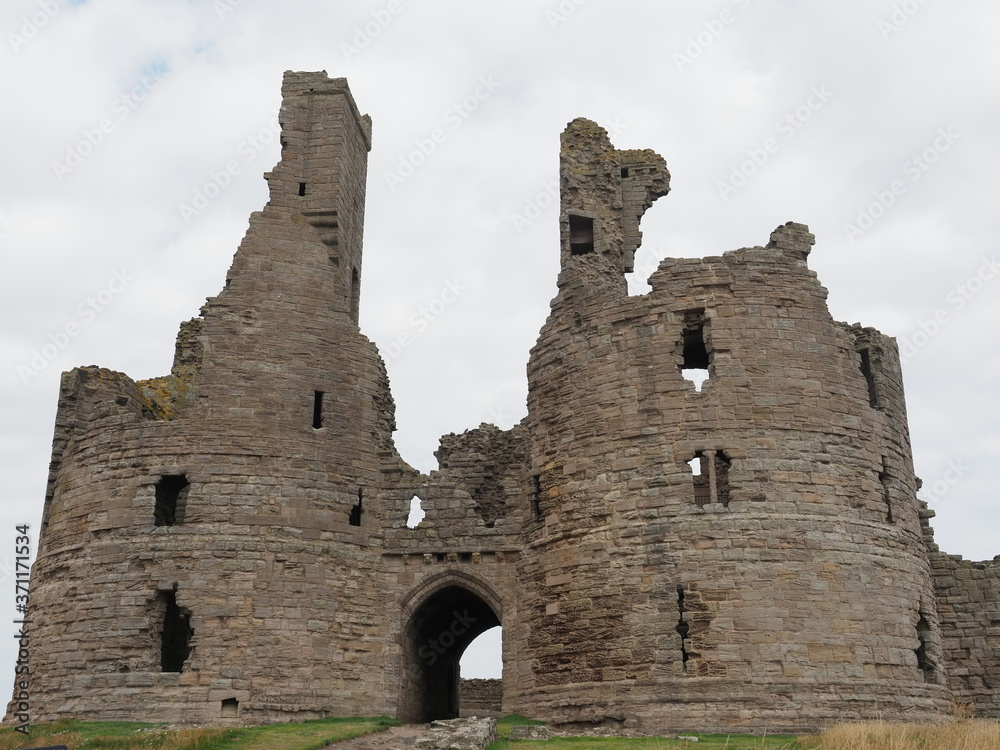 Dunstanburgh castle on the coast