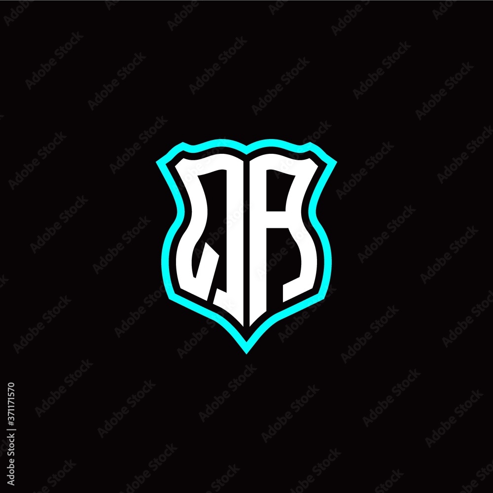 Initial Q A letter with shield style logo template vector Initial Q A letter with shield style logo template vector