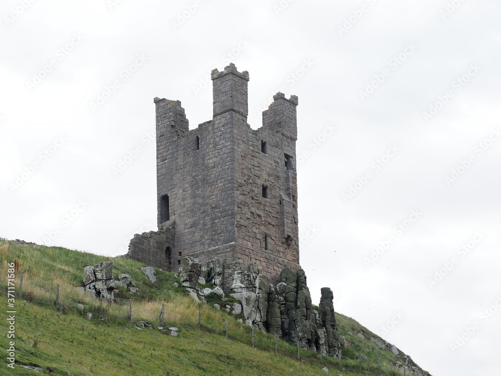 Dunstanburgh castle on the coast