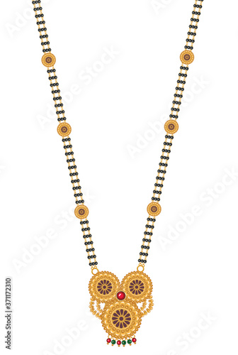 Designer Jewelry mangal sutra necklace set photo