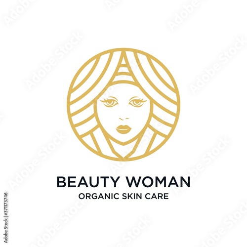 logo inspiration: a beauty woman logo designed using elegant lines