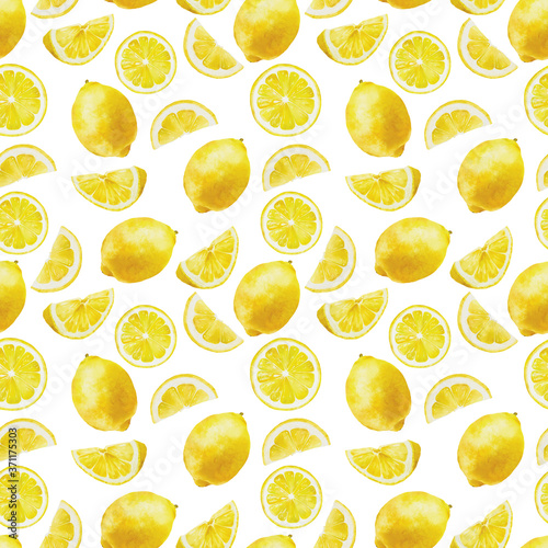 lemon, watercolor pattern, background, fruit, wallpaper, painting, drawing