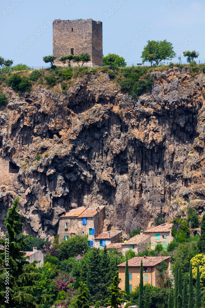Fototapeta premium Quinson Village, Gorges du Verdon Natural Park, Alpes Haute Provence, France, Europe