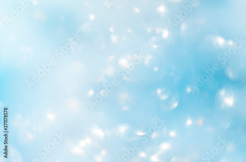 light blue background with defocus lights