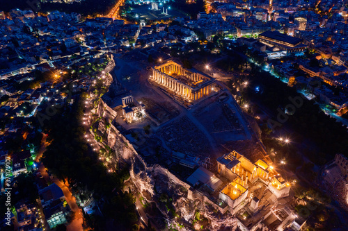 Acropolis of Athens by night