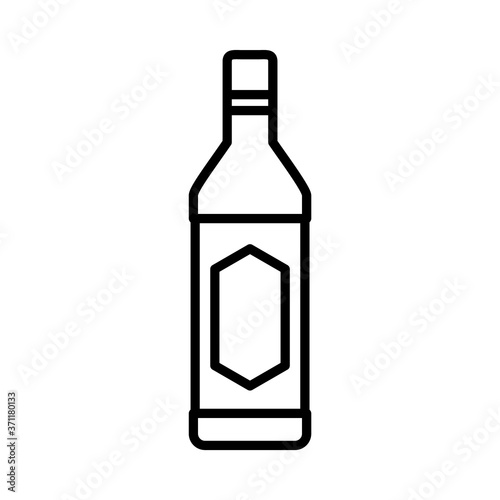 bottle of vodka icon, line style