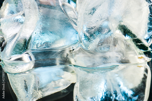 Nostalgic but energetic photograpies of ice cubes.  (ID: 371181539)