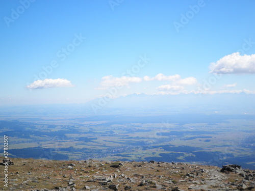 Blue sky in Polish mountaing with landscape (ID: 371182507)