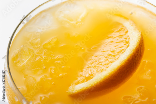 Detail of orange margarita cocktail