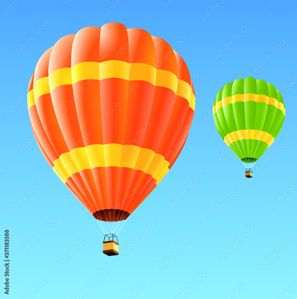 Naklejka premium Hot air balloon vector 