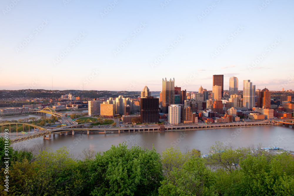 Cityscape of Pittsburgh, USA