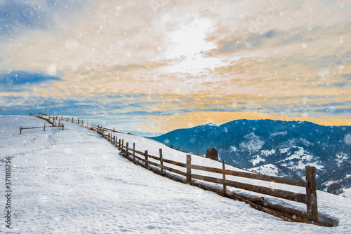 Beautiful panorama of the mountain ranges © YouraPechkin