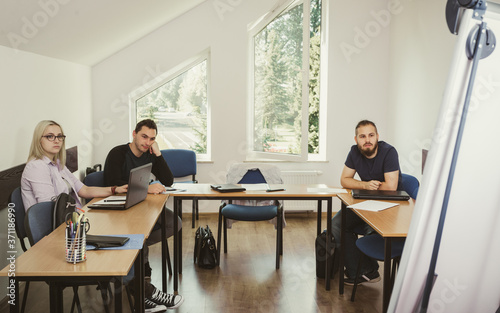 Group of students in class