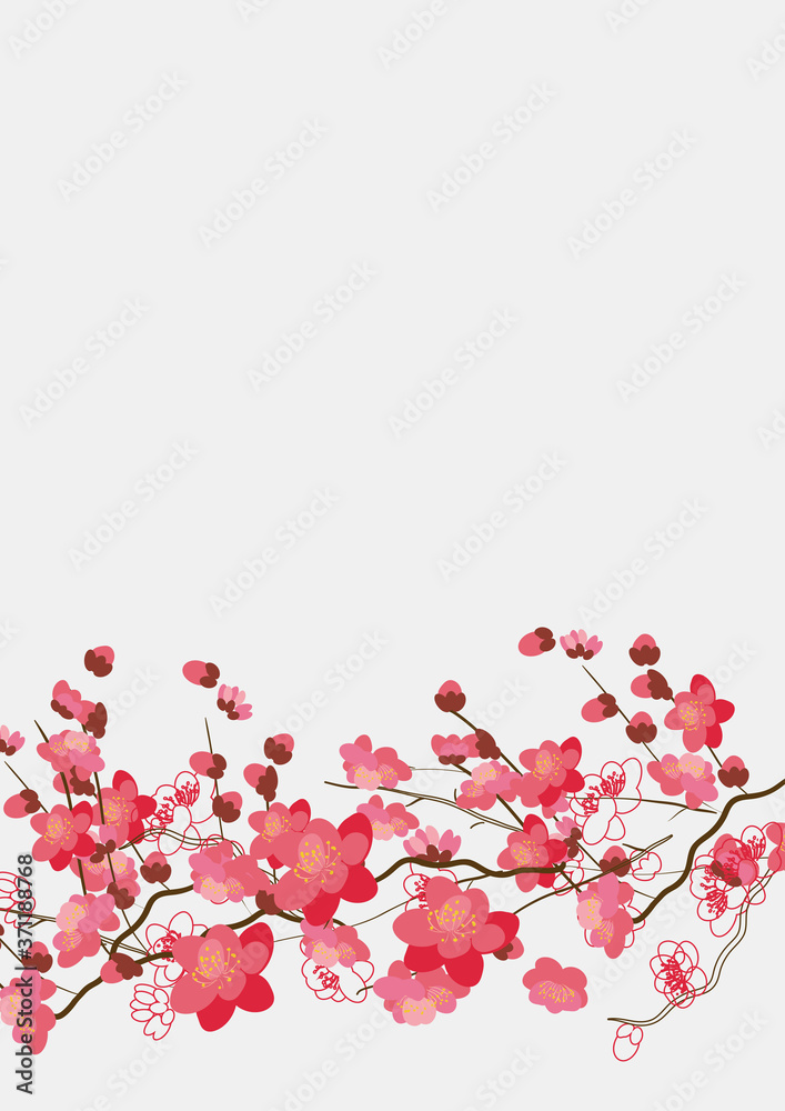 Floral Clean Template with bouquets of flowers without text. Vector illustration Floral Clean Template with bouquets of flowers without text. Vector illustration