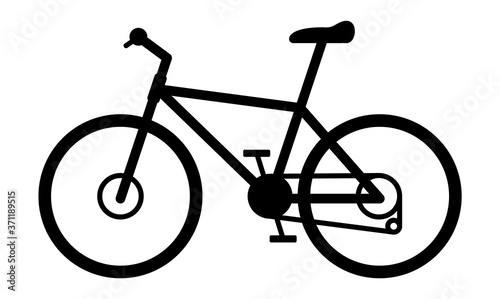 Trail Mountain Road Bike Isolated Vector Illustration 