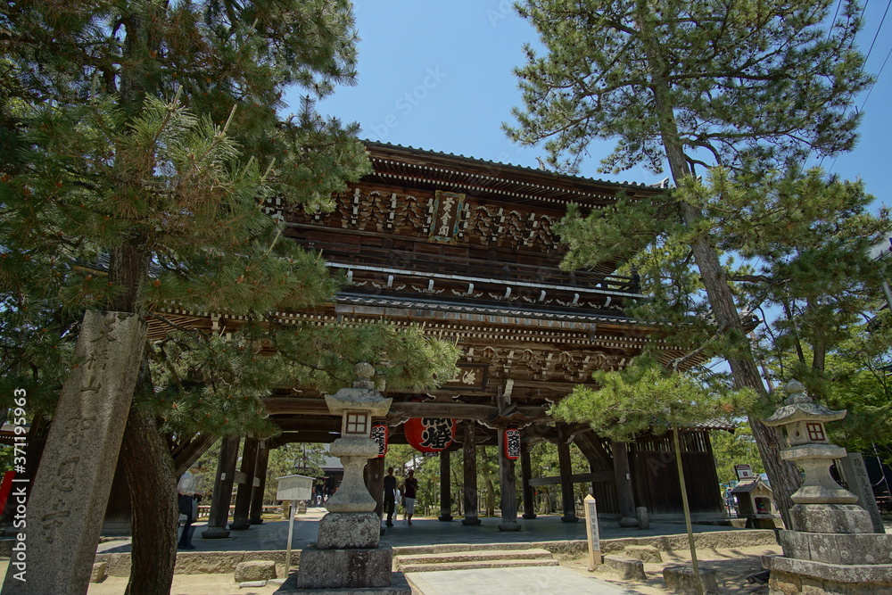 Amanohashidate nature scenic view at spring and summer in Kyoto, Japan Amanohashidate nature scenic view at spring and summer in Kyoto, Japan