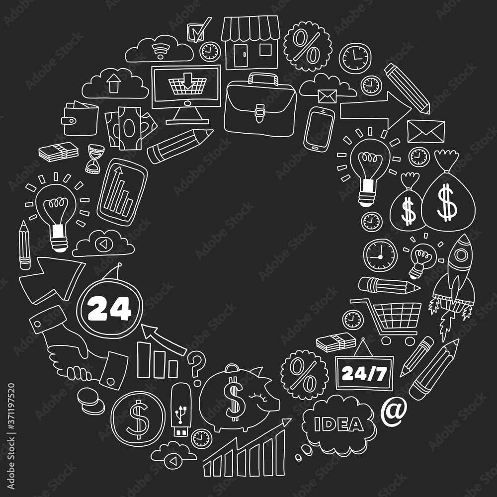 Business and finance online education vector pattern. Start up and innovations Business and finance online education vector pattern. Start up and innovations