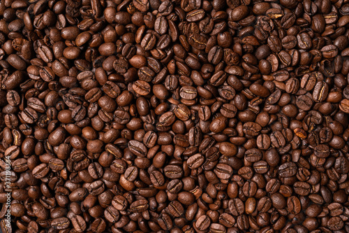 Fototapeta Naklejka Na Ścianę i Meble -  many coffee beans background texture