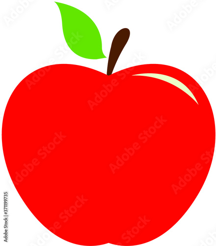 red apple vector illustration
