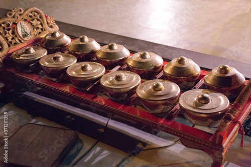 18 May 2008, Yogyakarta, Indonesia: Gamelan At Temple of Prambanan. photo