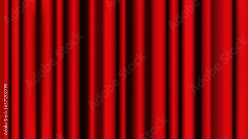 Red curtain bacground stage decoration. Vector realistic theatre show luxury vintage curtain. Graphic illustration