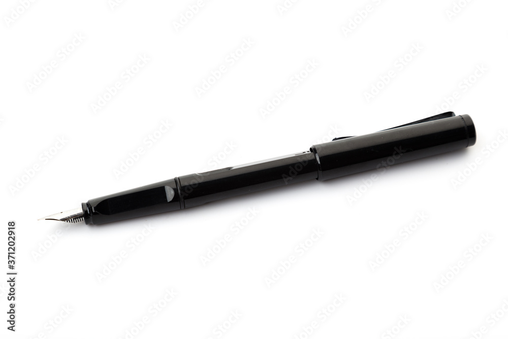 beautiful modern ballpoint pen isolated on white. chancellery beautiful modern ballpoint pen isolated on white. chancellery