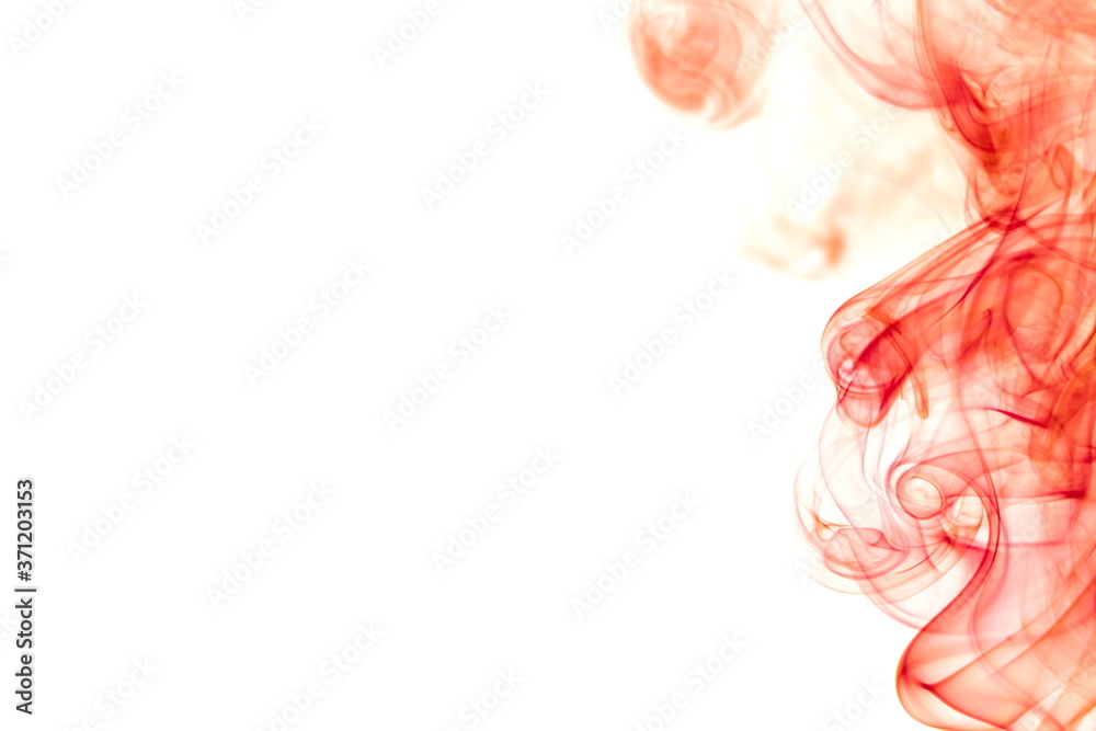 Red smoke on white background Red smoke on white background