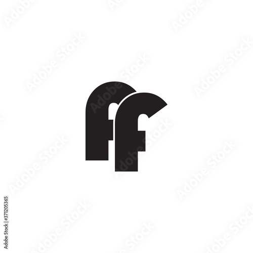AF FF initial letter linked logo template design vector