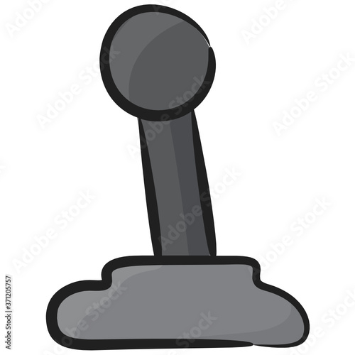 
Automobile manual speed tool, doodle icon of gear knob 
