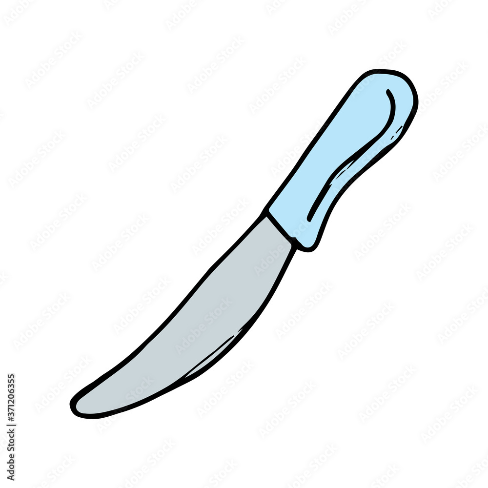 Obraz premium Knife hand drawn icon vector