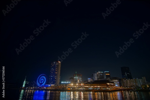 Kobe  Japan port night view in Japan