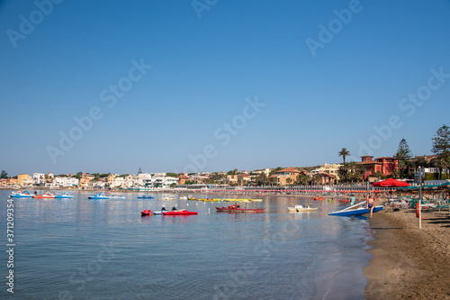 The beautiful beach of Santa Marinella, close to Rome, Italy 