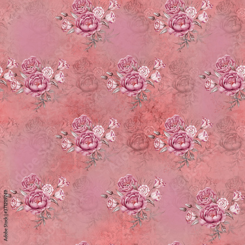 Digital print allover floral design
