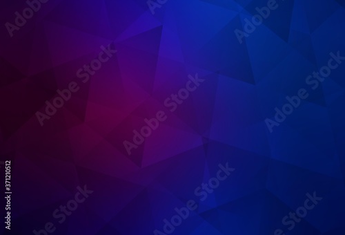 Dark Pink, Blue vector triangle mosaic texture.