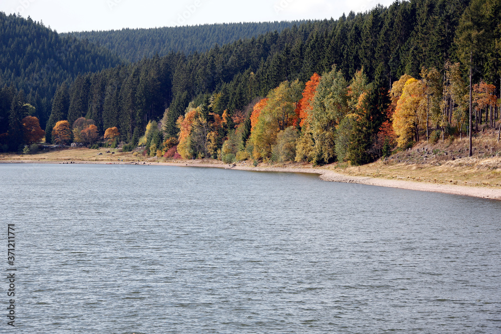 Talsperre, LuetscheTalsperre, Frankenhain, Thuringen, Deutschland