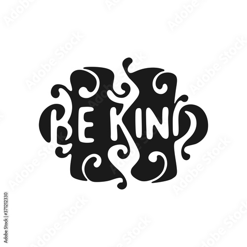 Be Kind Puzzle typography. Vector illustration.