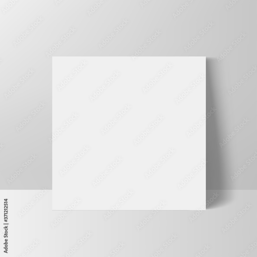 Square paper format mock up. Vector illustration. Square paper format mock up. Vector illustration.