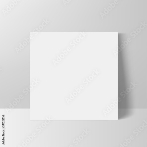 Square paper format mock up. Vector illustration.