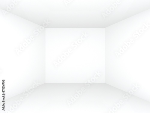 3D Abstract room white background